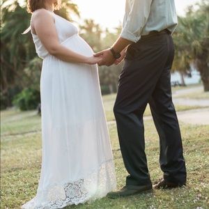 White maternity dress